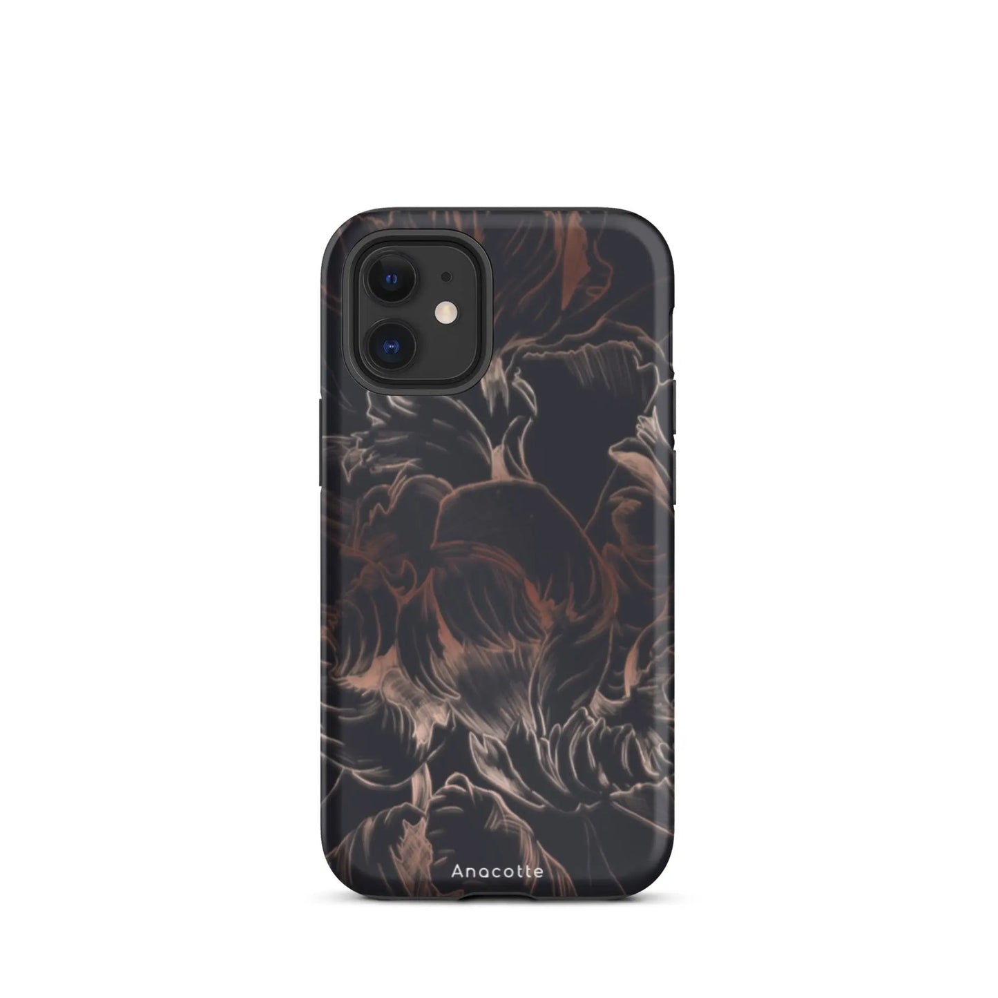 Anacotte Modern Simple Black Flower Leaf iPhone Case-4