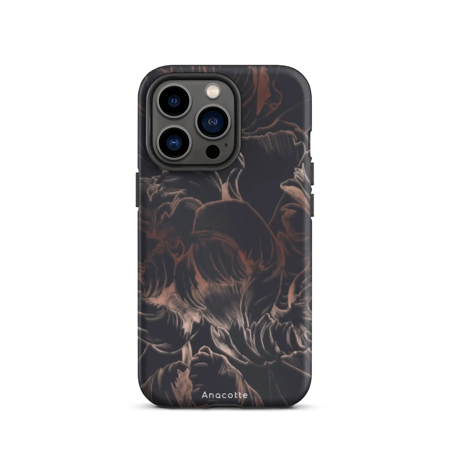 Anacotte Modern Simple Black Flower Leaf iPhone Case-10