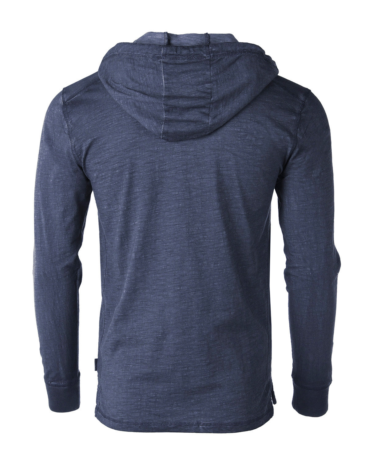 NEW Color! ZIMEGO Long Sleeve Vintage Oil Wash Garment Dye Hooded Henley-3