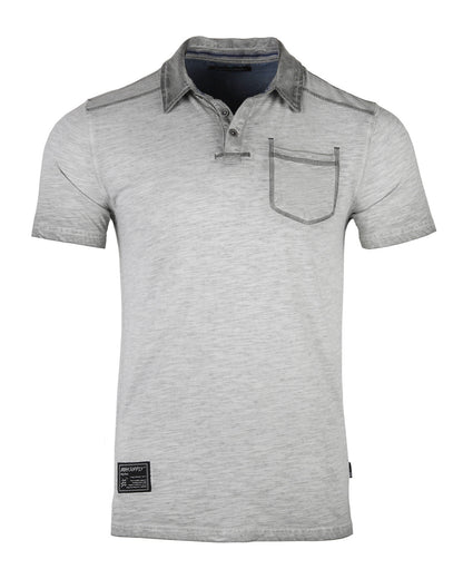 ZIMEGO Mens Short Sleeve Oil Wash Vintage Button Henley Pocket Polo T-Shirt-4
