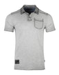 ZIMEGO Mens Short Sleeve Oil Wash Vintage Button Henley Pocket Polo T-Shirt-4