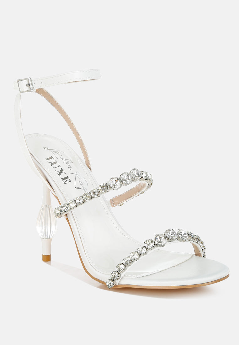 Aragon Diamante Embellished Fantasy Heel Sandals-1