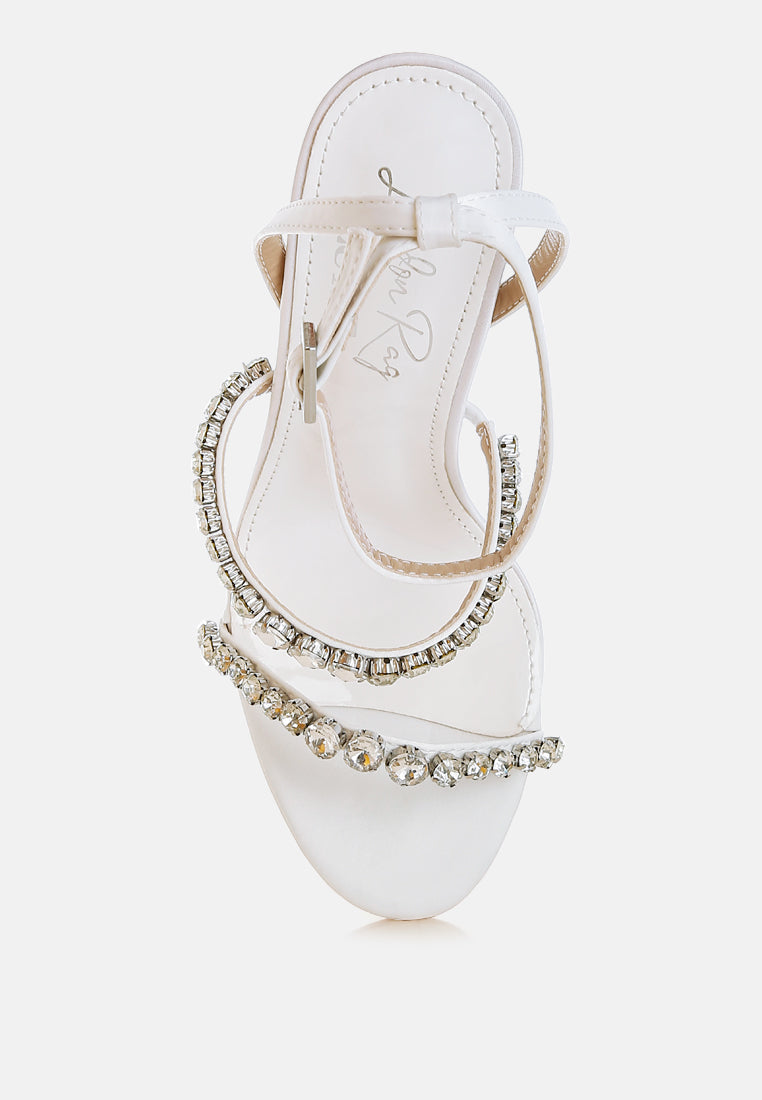 Aragon Diamante Embellished Fantasy Heel Sandals-3