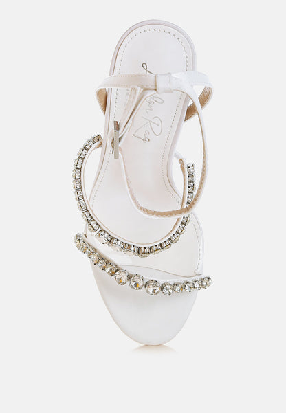 Aragon Diamante Embellished Fantasy Heel Sandals-3