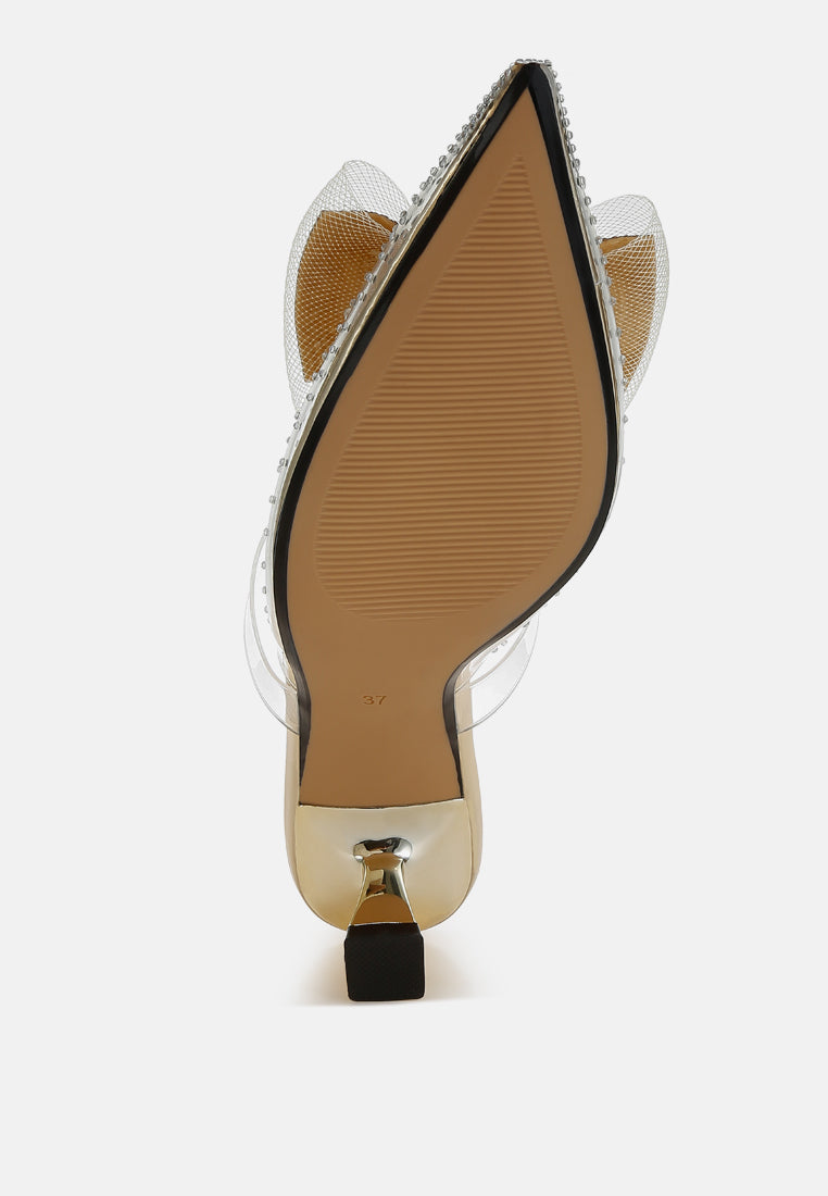 Freja Embellished Bow Kitten Heels-4