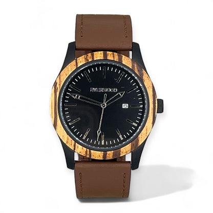 Inverness - Zebrawood & Brown Leather-0