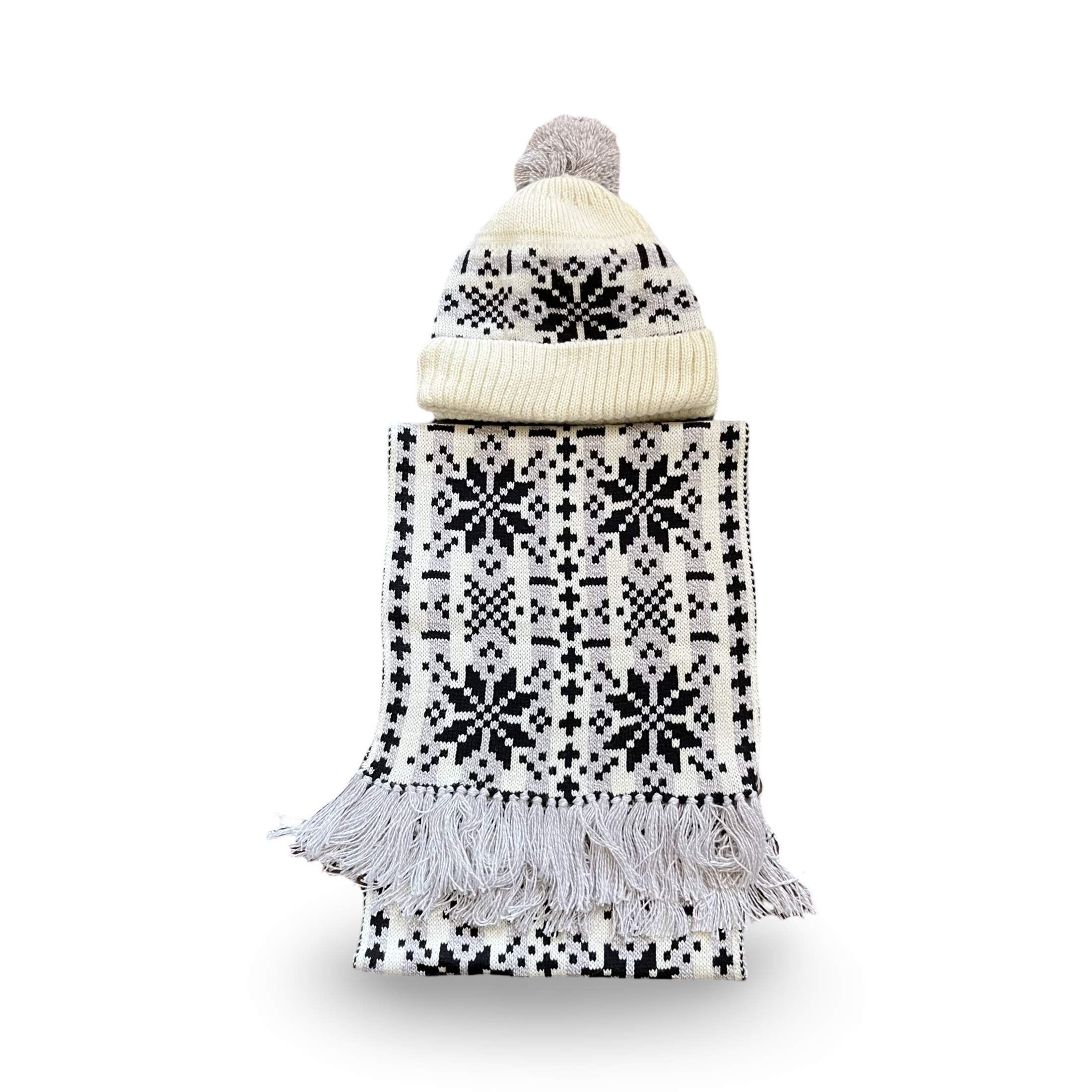 Nordic Winter Scarf - Warm - Asenka - Creme - Unisex-1