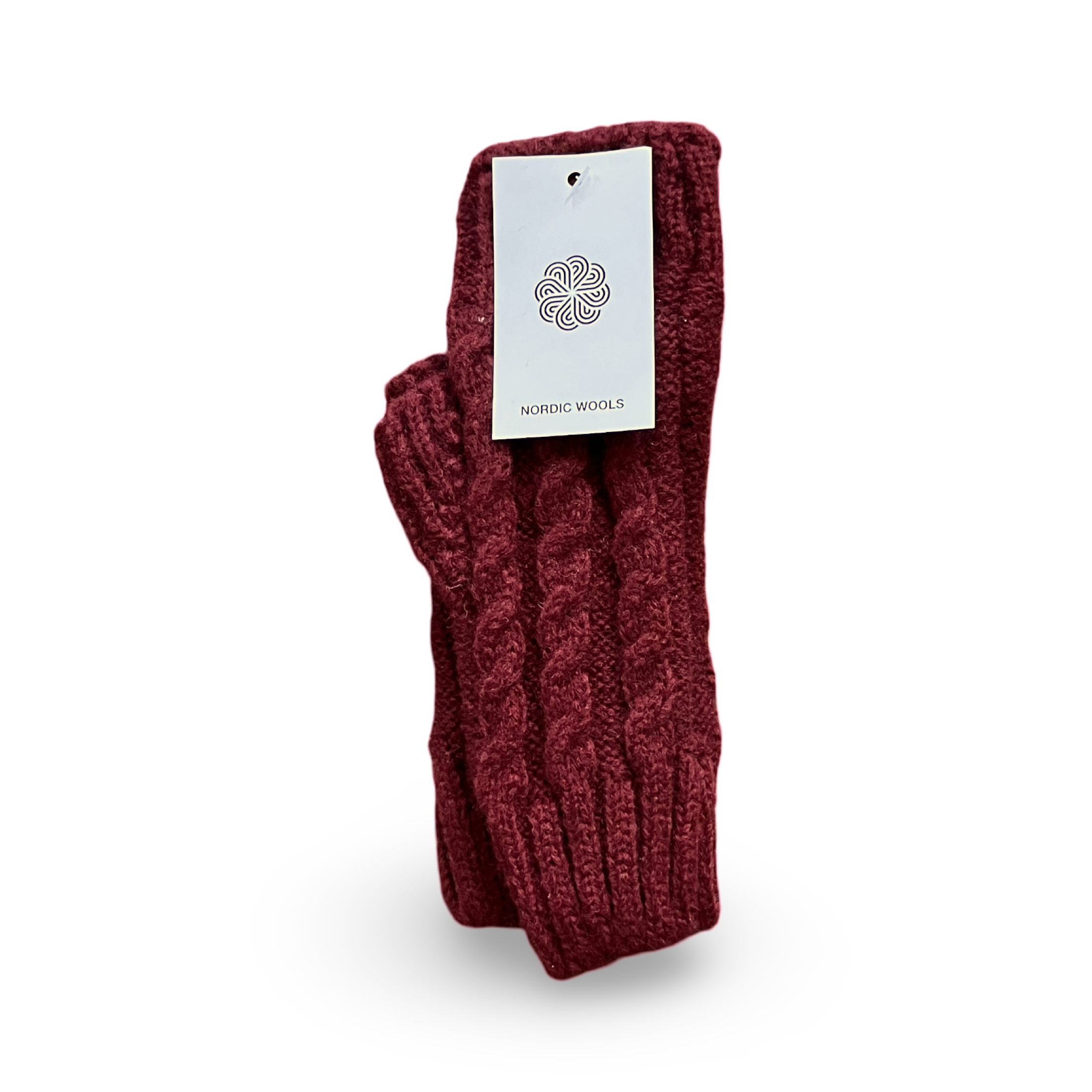 Cozy Fingerless Gloves Set Cable Knit Arm Warmers - Womens-4