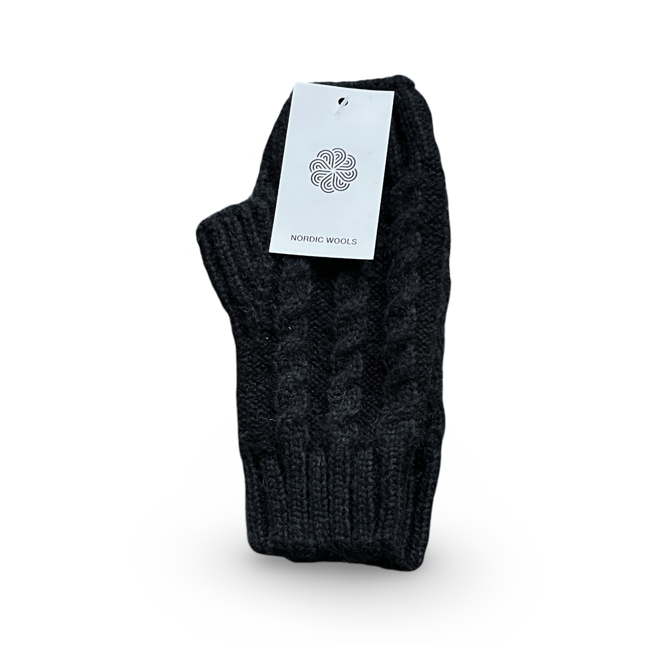 Cozy Fingerless Gloves Set Cable Knit Arm Warmers - Womens-2