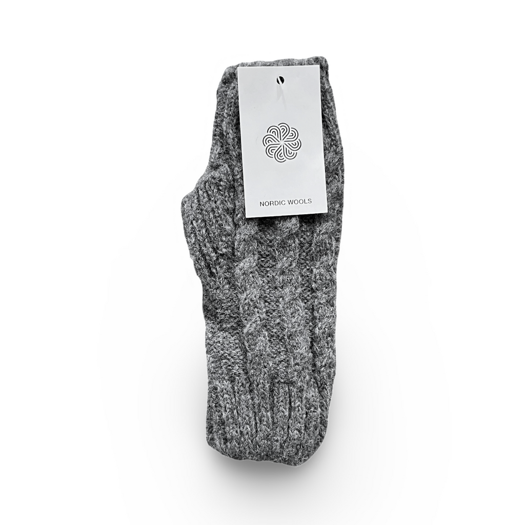 Cozy Fingerless Gloves Set Cable Knit Arm Warmers - Womens-1