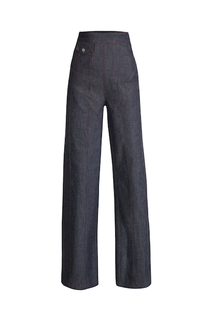 JENDUE Chaby Denim Jean - Ecru Wide Leg-2