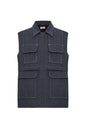 JENDUE Edgar Denim Vest - Men's Sleeveless Utility Jacket-1