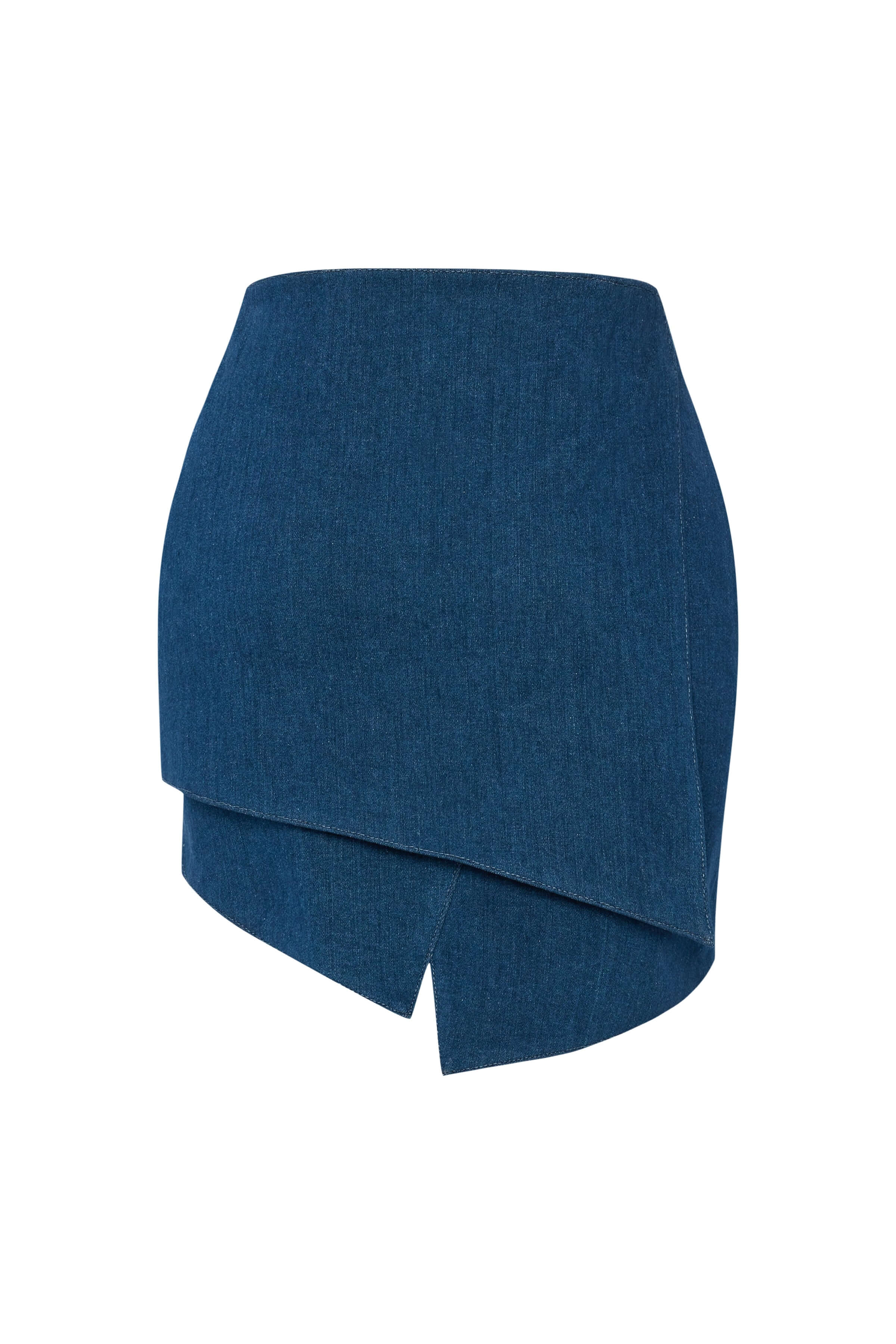 JENDUE Endless Line Denim Mini Skirt - Chic & Modern-2