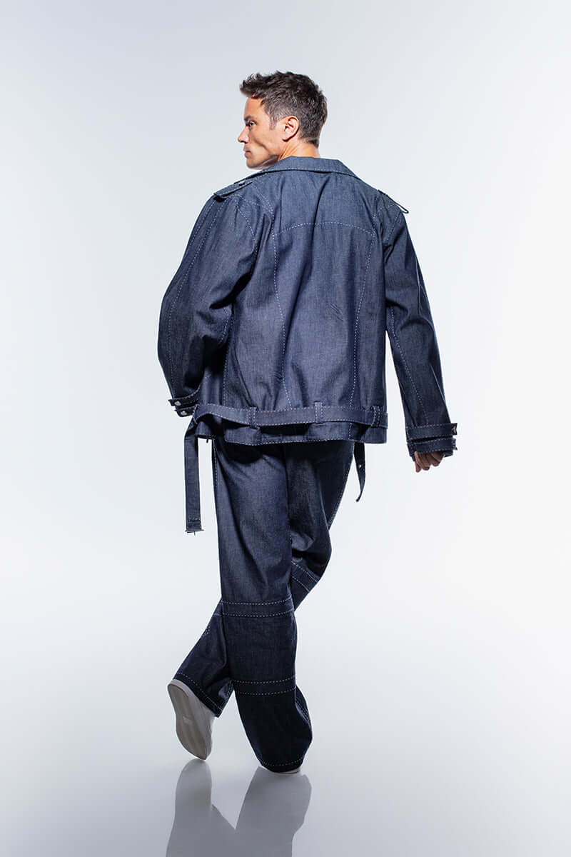 JENDUE Fortidude Mens Denim Jacket - Blue-1