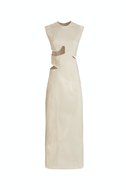 JENDUE Harvey Maxi Denim Dress - Unique Cut-Out Design-2