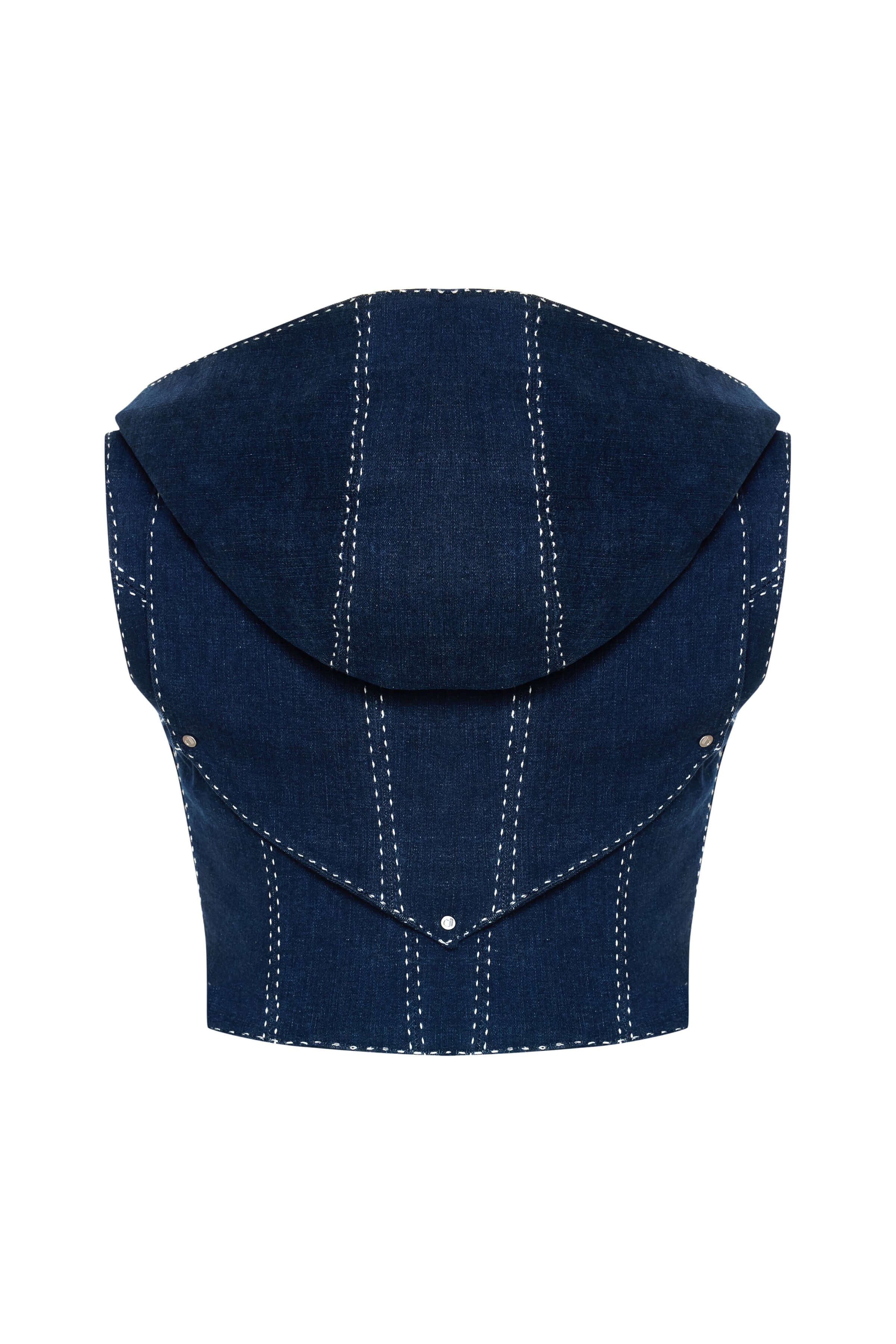 JENDUE Lia Denim Top - Stylish Denim Vest-3