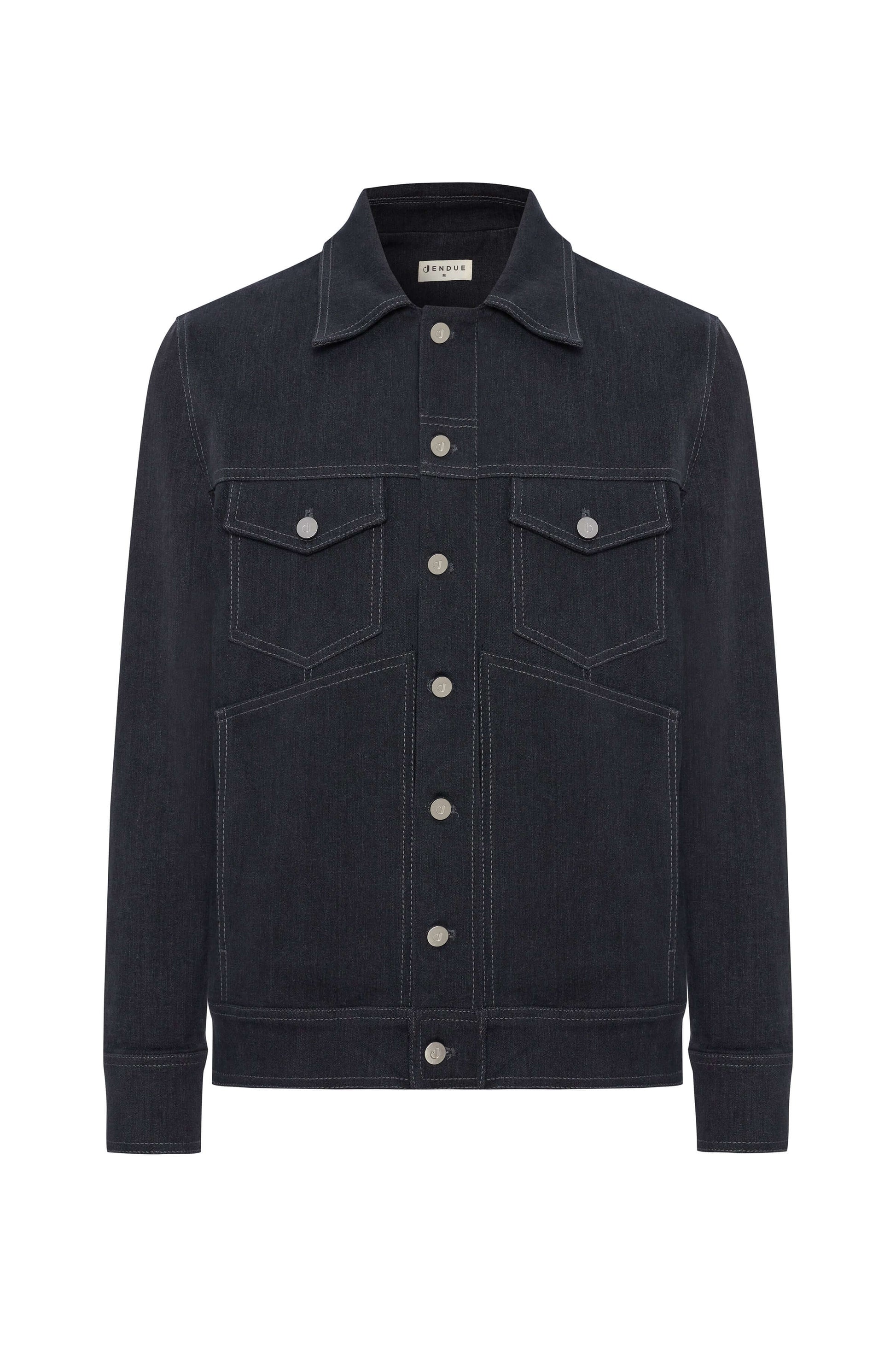 JENDUE Livorno Denim Jacket - Men's Dark Wash Jean Jacket-1