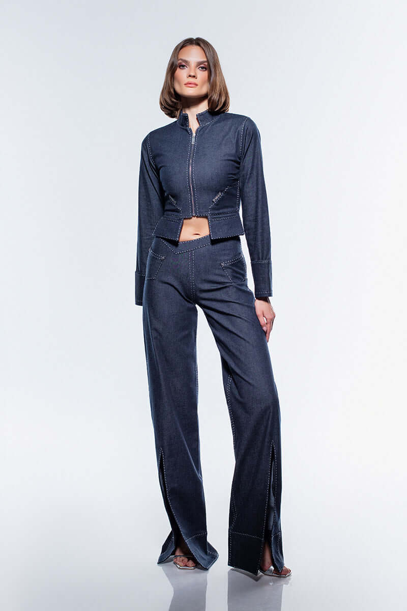 JENDUE Noble Denim Jeans - Wide Leg-0