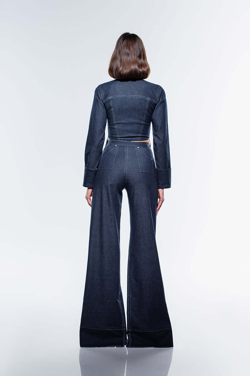 JENDUE Noble Denim Jeans - Wide Leg-1