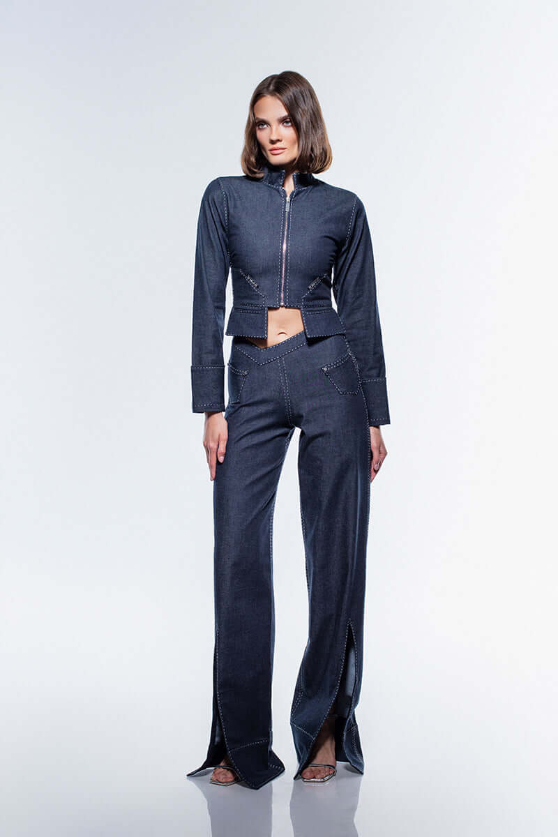 JENDUE Noble Denim Jeans - Wide Leg-4
