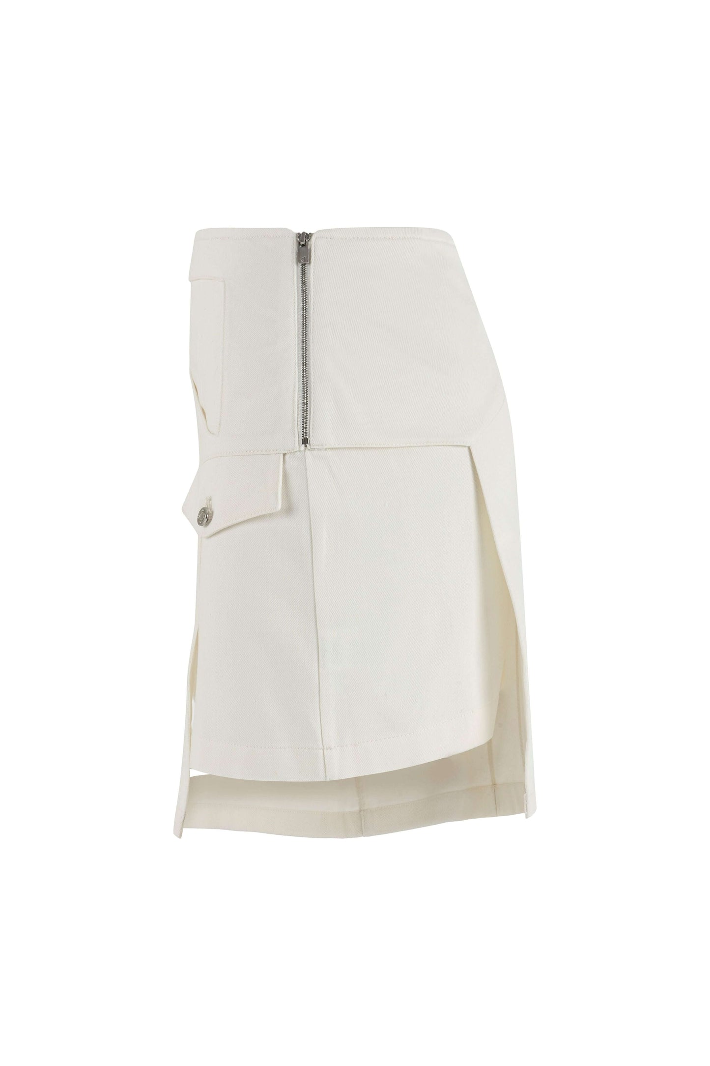 JENDUE Ron Eye Mini Denim Skirt - Modern Asymmetrical Style-3