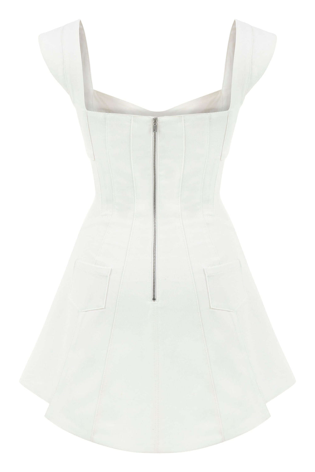 JENDUE Ron White Cut Out Denim Mini Dress - Modern & Chic-2