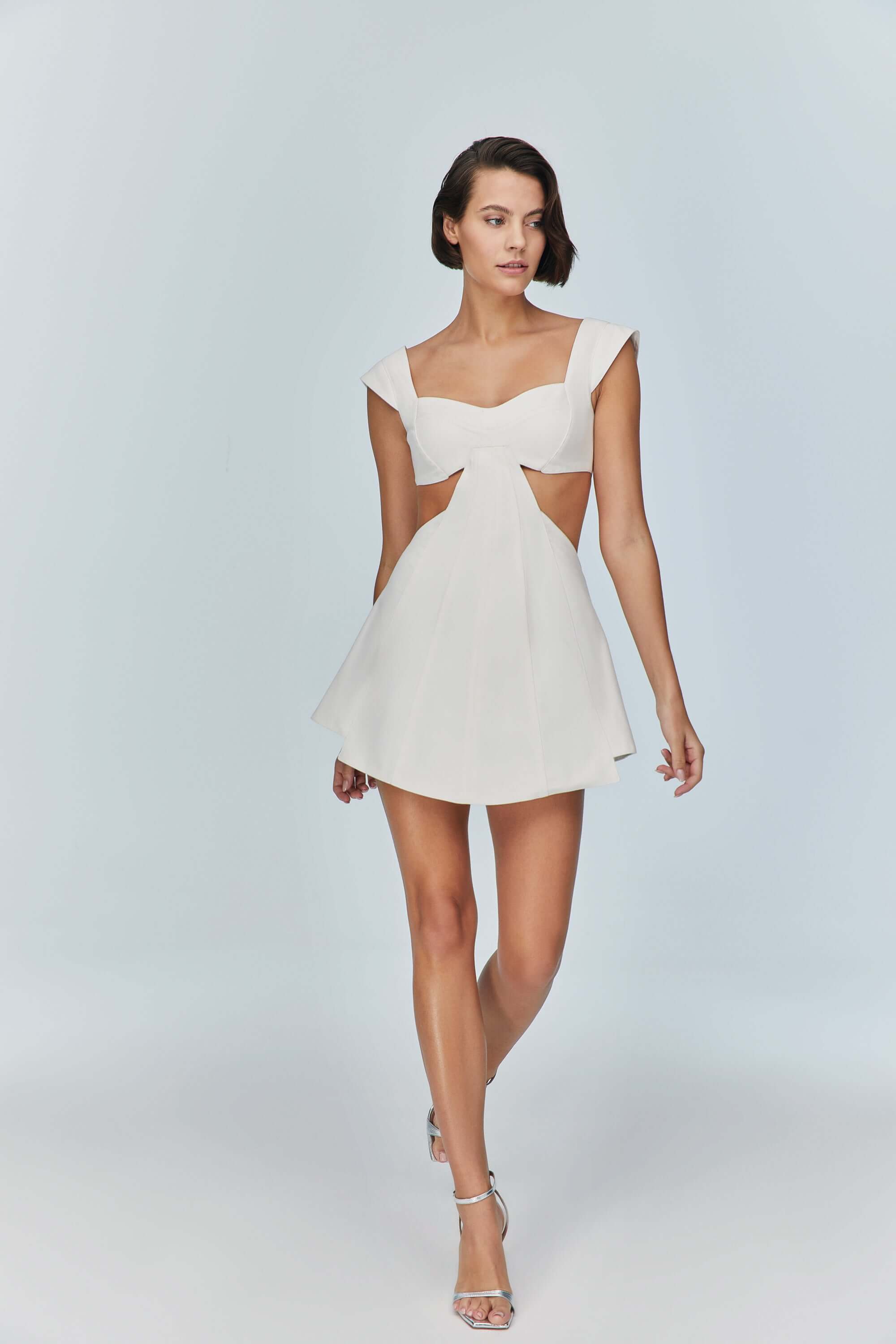 JENDUE Ron White Cut Out Denim Mini Dress - Modern & Chic-3