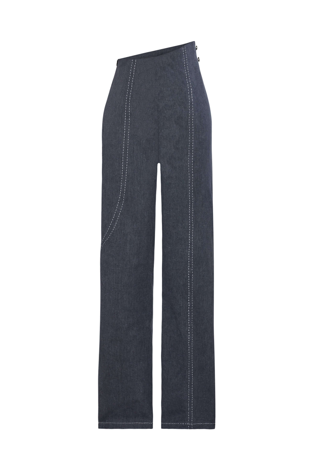 JENDUE Serendipity Denim Jean - Asymmetrical Waist Jeans-2