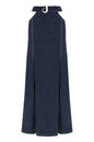 JENDUE Siena Maxi Denim Skirt - High-Waisted A-Line Blue-0