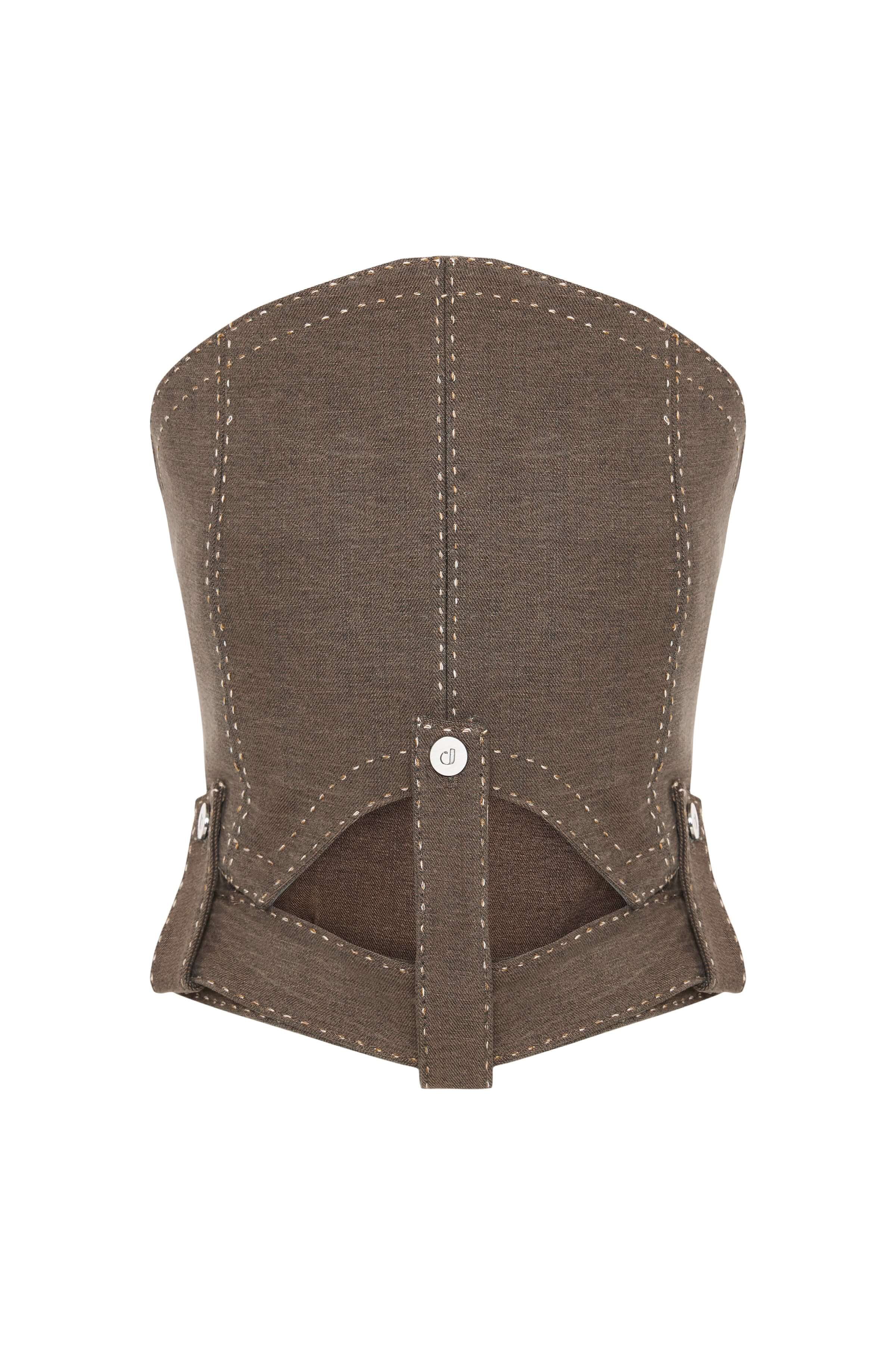 JENDUE Wild Flower Denim Corset Top-2