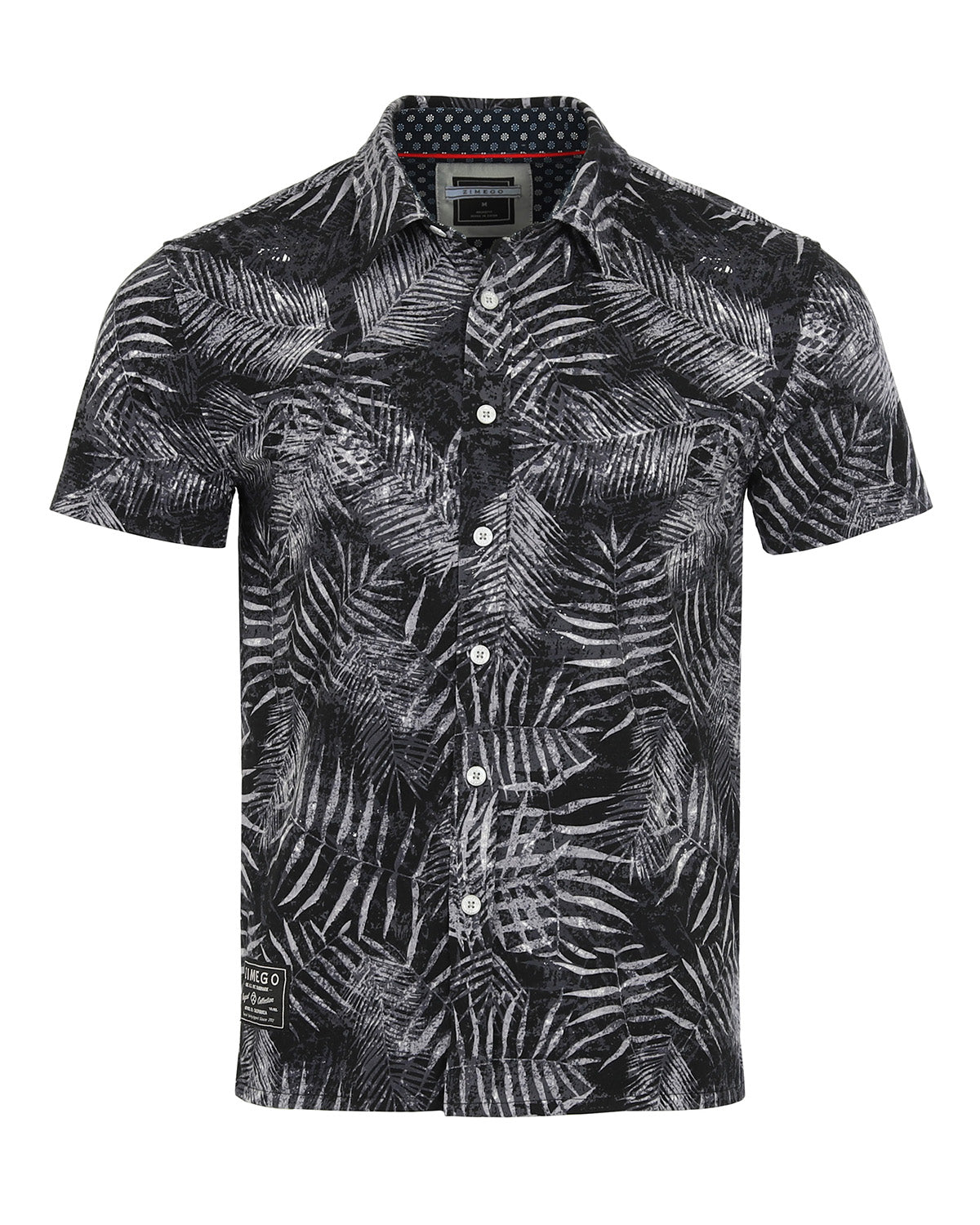 ZIMEGO Mens Holiday Hawaiian Short Sleeve Stretch Casual Aloha Button Down Shirt-1