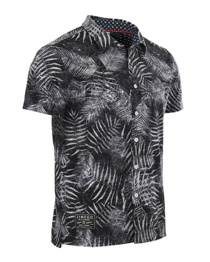 ZIMEGO Mens Holiday Hawaiian Short Sleeve Stretch Casual Aloha Button Down Shirt-3