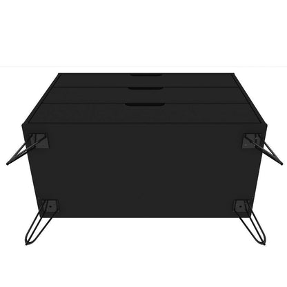 Modern Scandinavian Style Bedroom 3-Drawer Dresser in Black Wood Finish-2