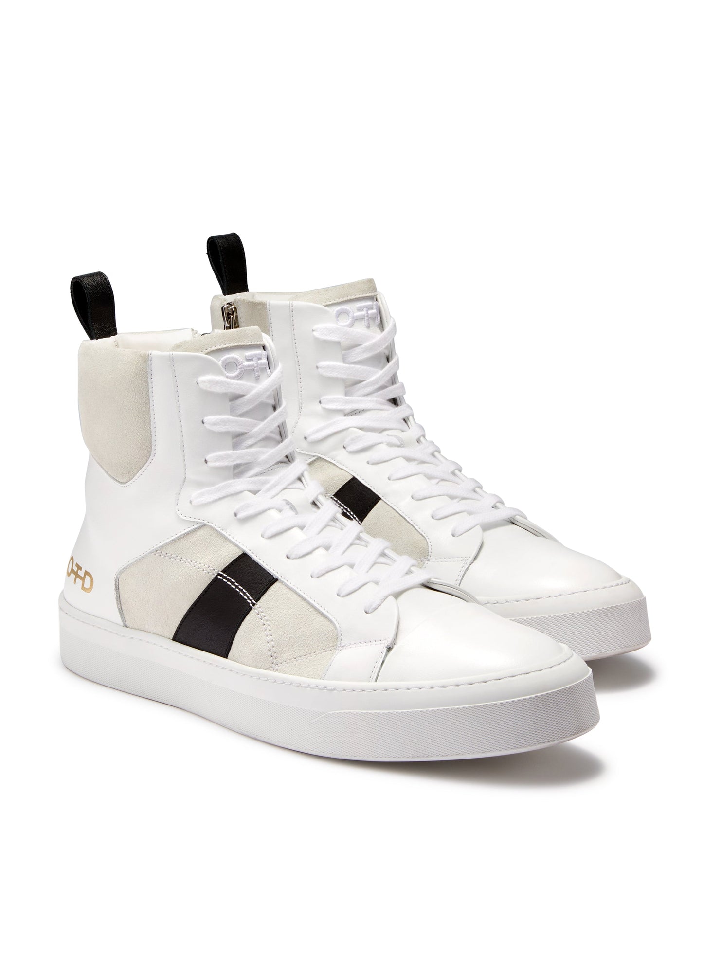 Hi-Top Zip Sneaker (White)-1