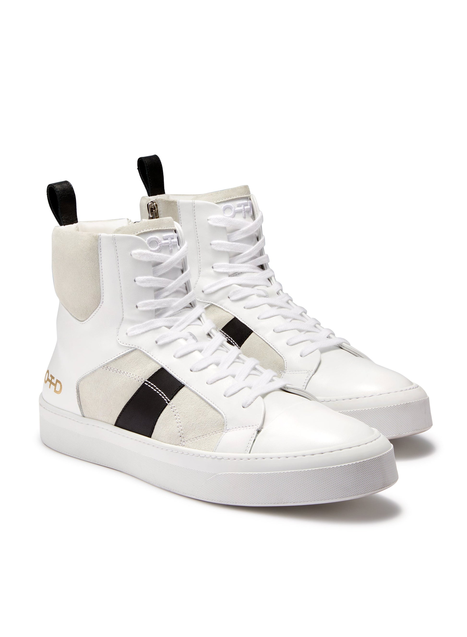 Hi-Top Zip Sneaker (White)-1