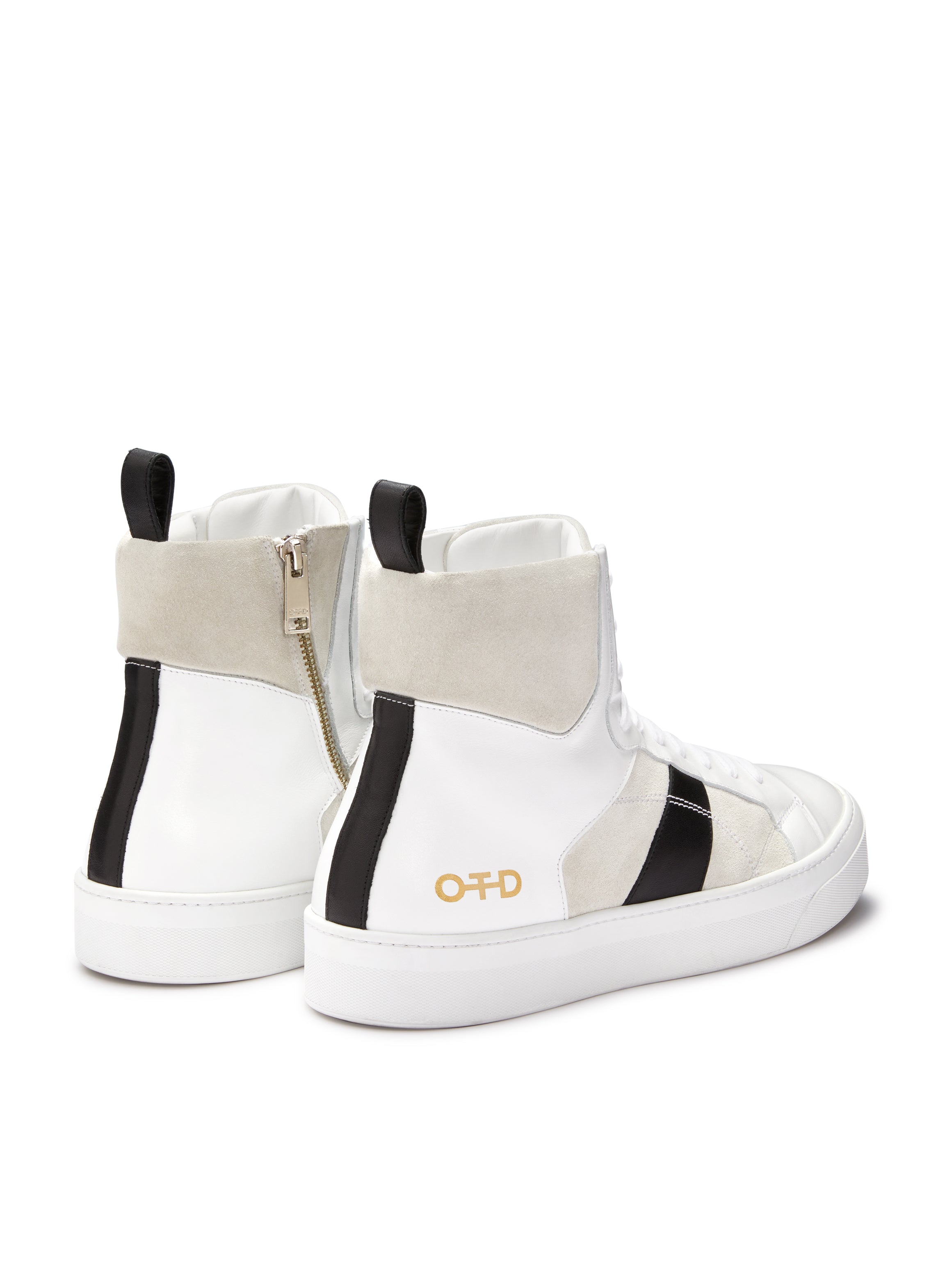 Hi-Top Zip Sneaker (White)-2