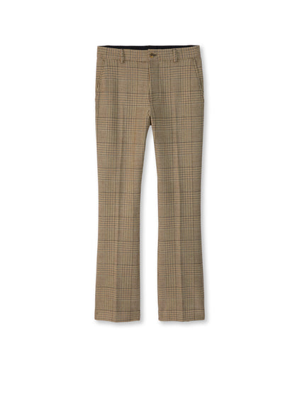 Glen Plaid Flare Leg Pant-0