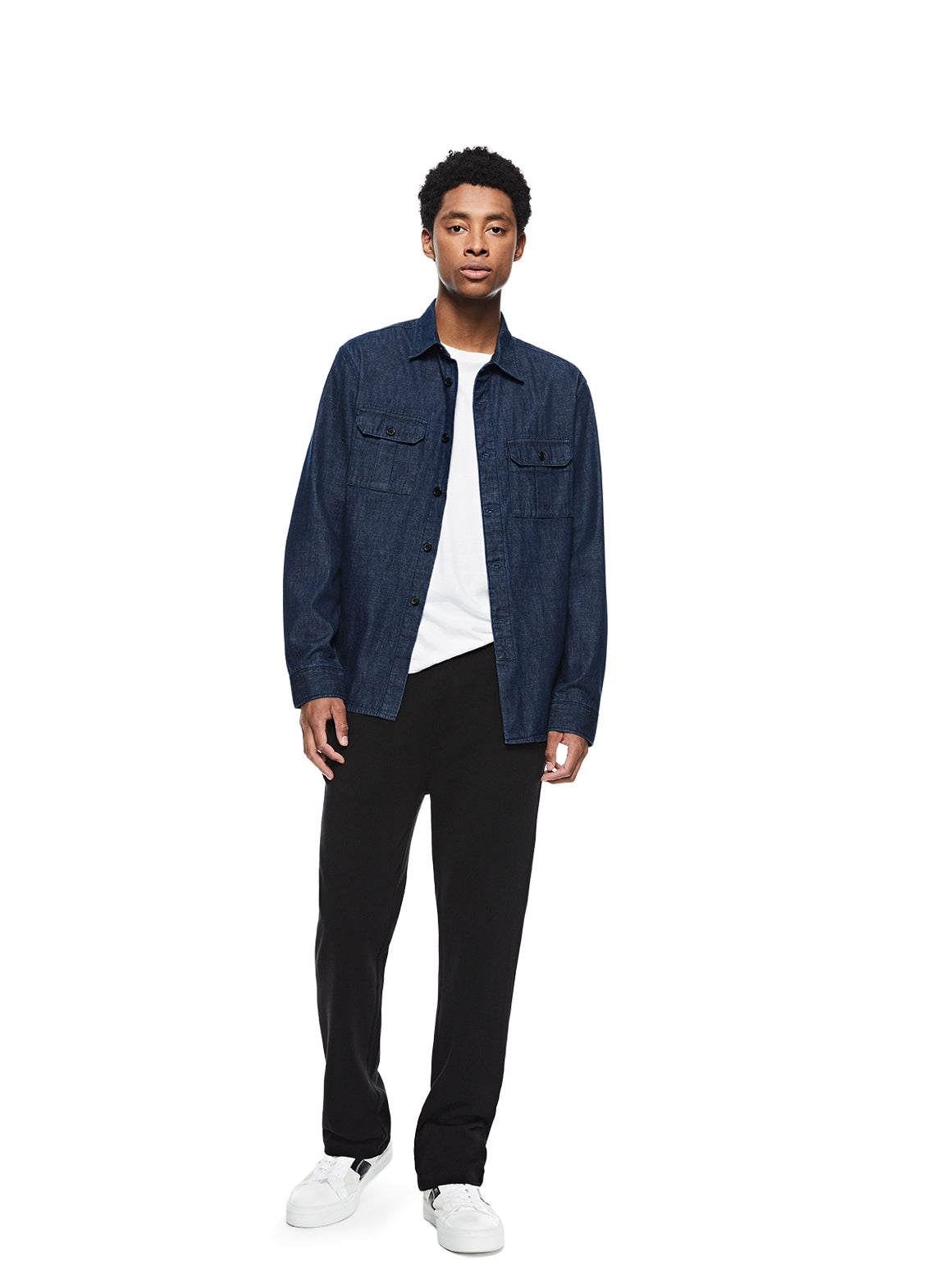 Signature Pocket Stripe Sweatpant (Black)-1