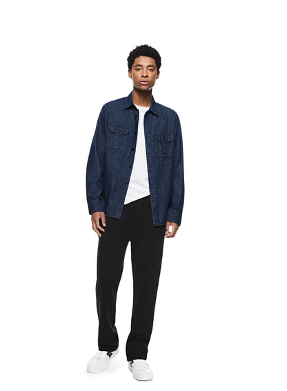 Signature Pocket Stripe Sweatpant (Black)-1