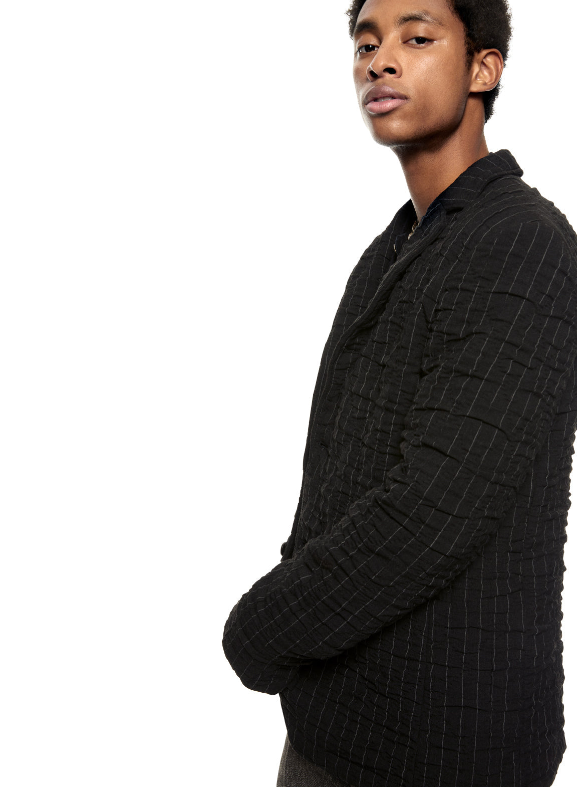 Pinstripe Crinkle Jacket-4