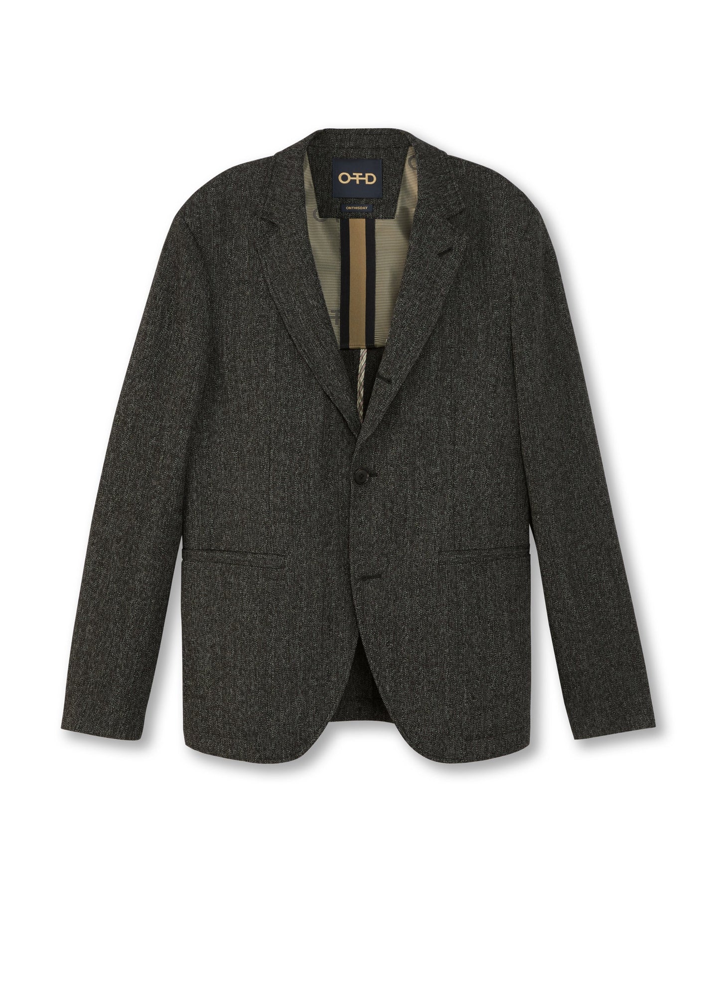 Herringbone Single-Breasted Jacket-0