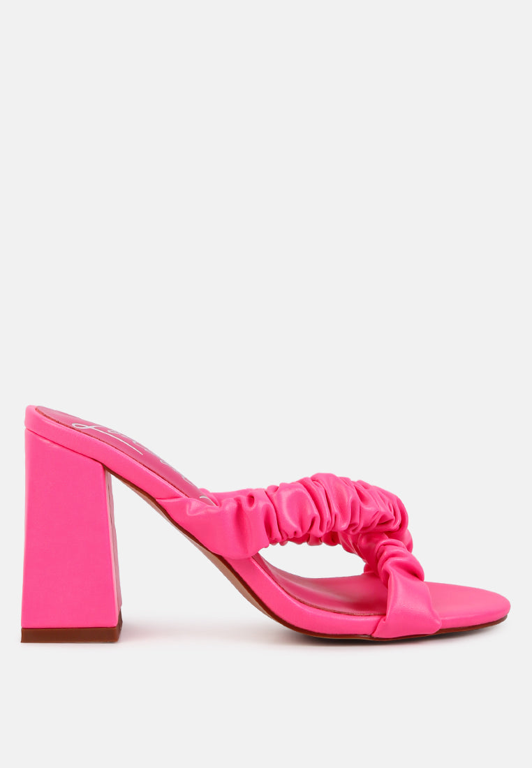 Page 3 Scrunchie Strap Block Sandals-5