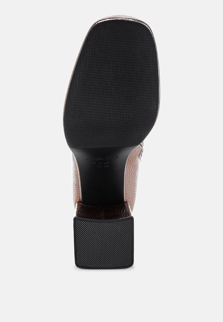 Poulin Metallic Faux Leather Chelsea Boots-4