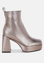 Poulin Metallic Faux Leather Chelsea Boots-0