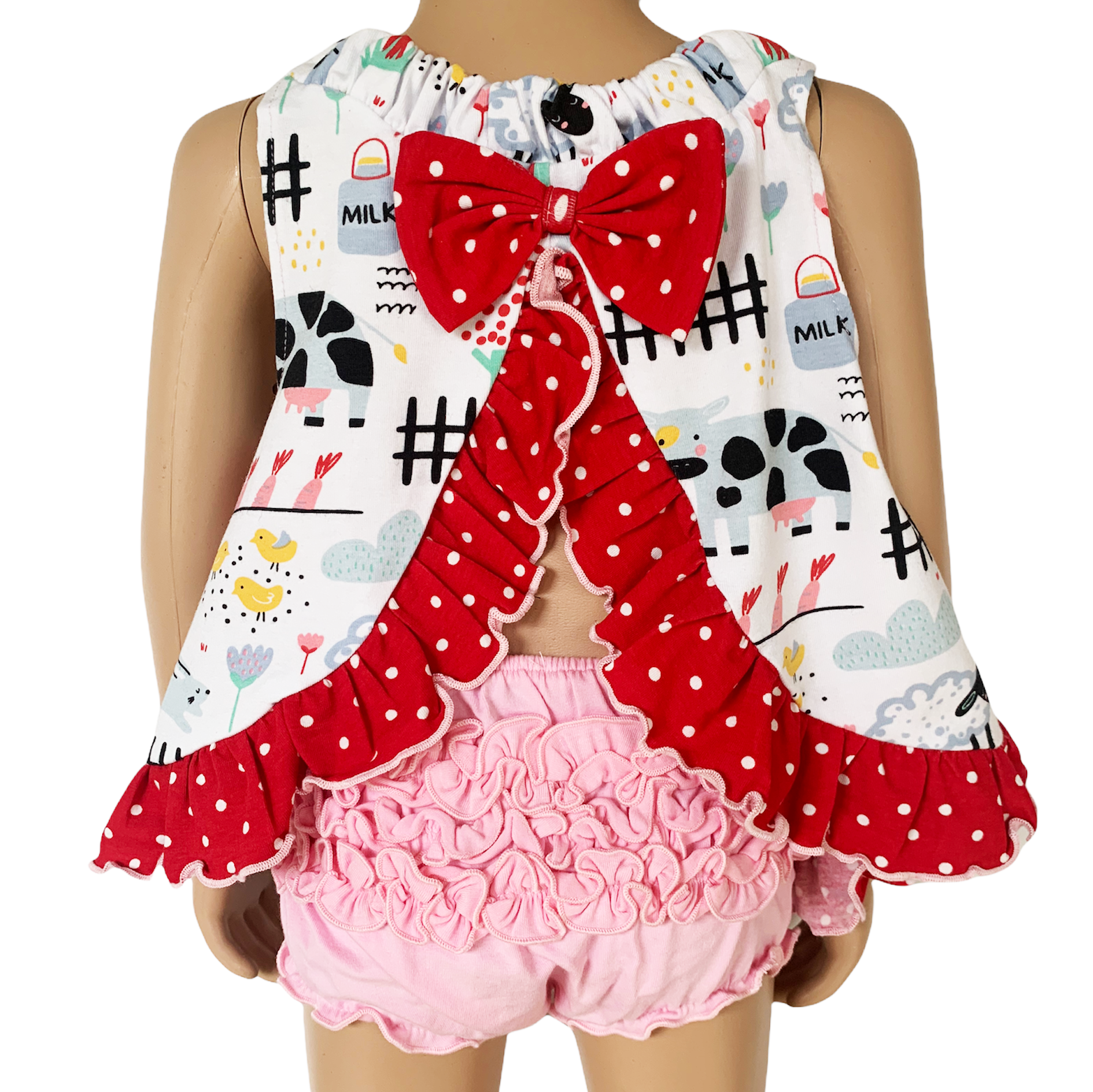 AnnLoren Baby & Toddler Girls Fun Farm Animal Spring Swing Tank Top-2