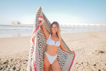 IKAT BLACK TURKISH THROW-1