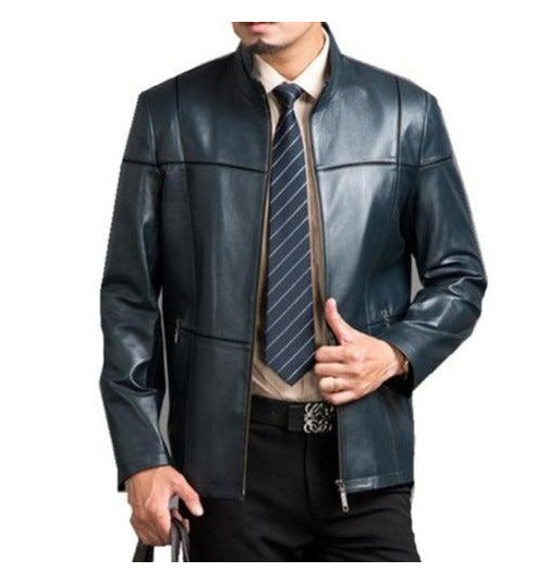 Tywin Mens Sheepskin Parka Leather Coat-1