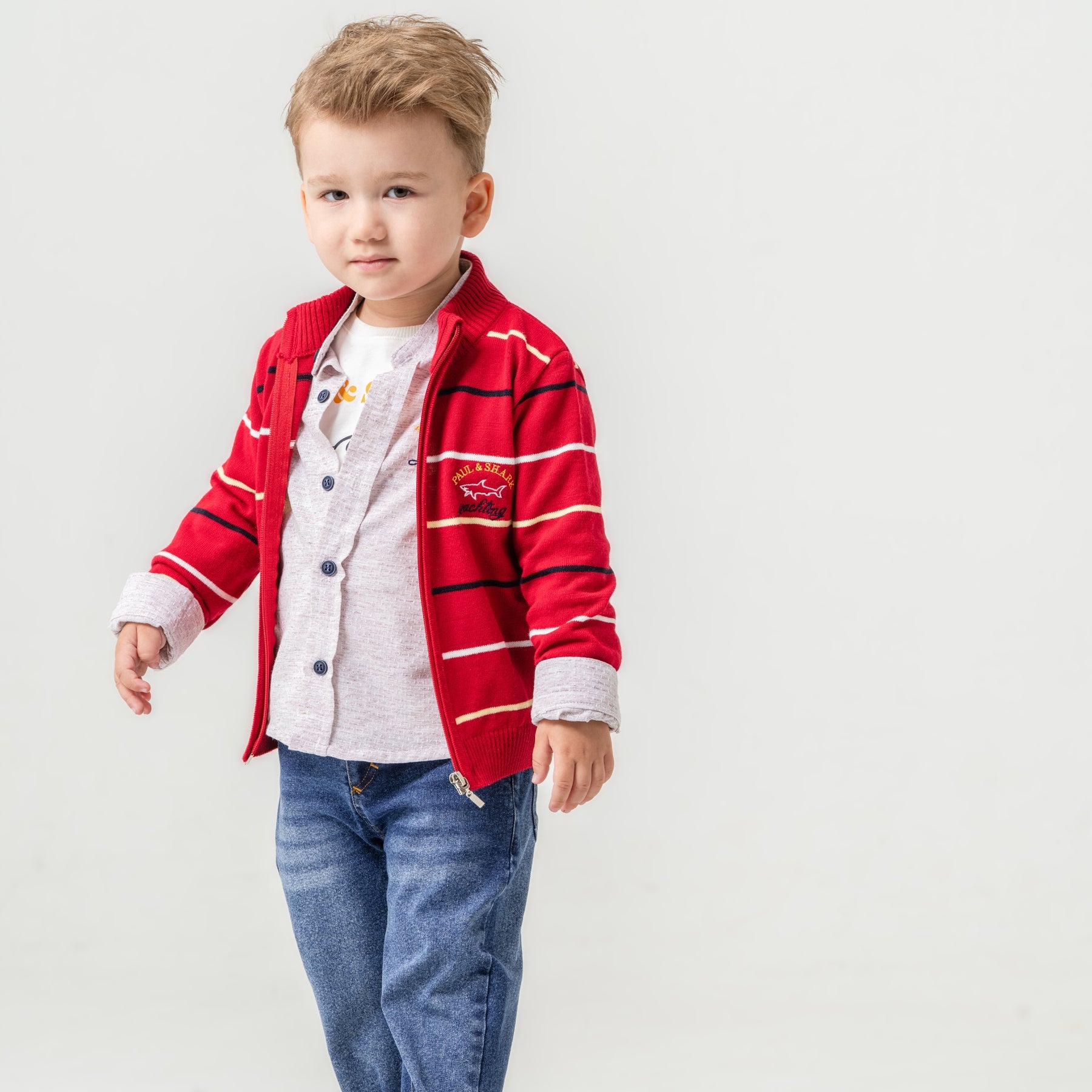 Shark Paul Boys 4PC Sweater Set-3