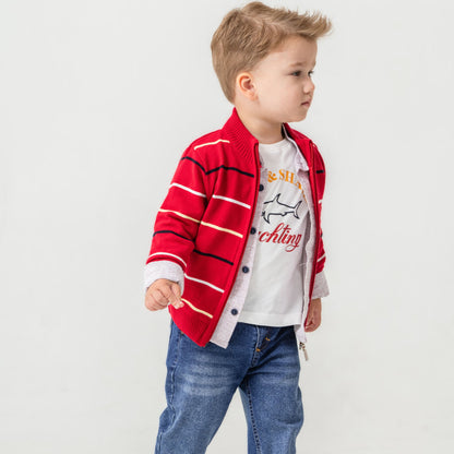 Shark Paul Boys 4PC Sweater Set-0