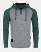 Long Sleeve Athletic Casual Hooded Henley Shirt-2